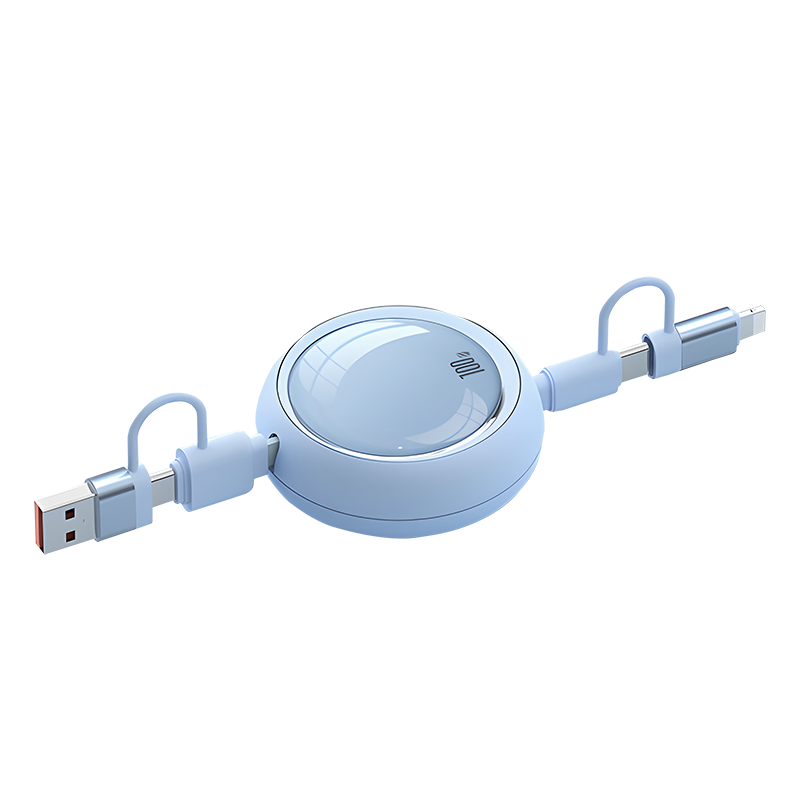 AA26 100W Fast Charging 4-in-1 Retractable Cable – Ultimate All-in-One Charging Solution