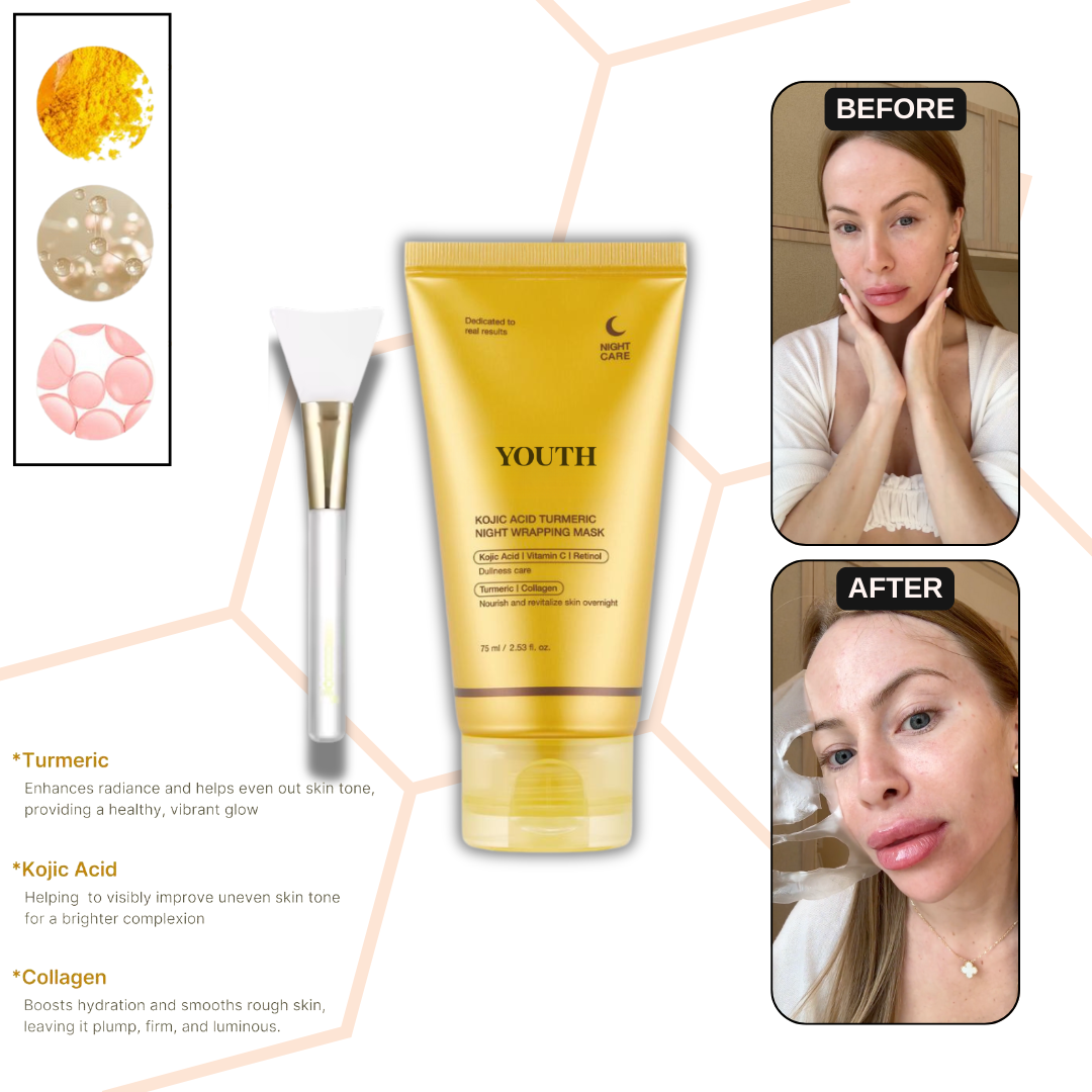 Youth Overnight Wrap Kojic Acid + Turmeric + Collagen Formula