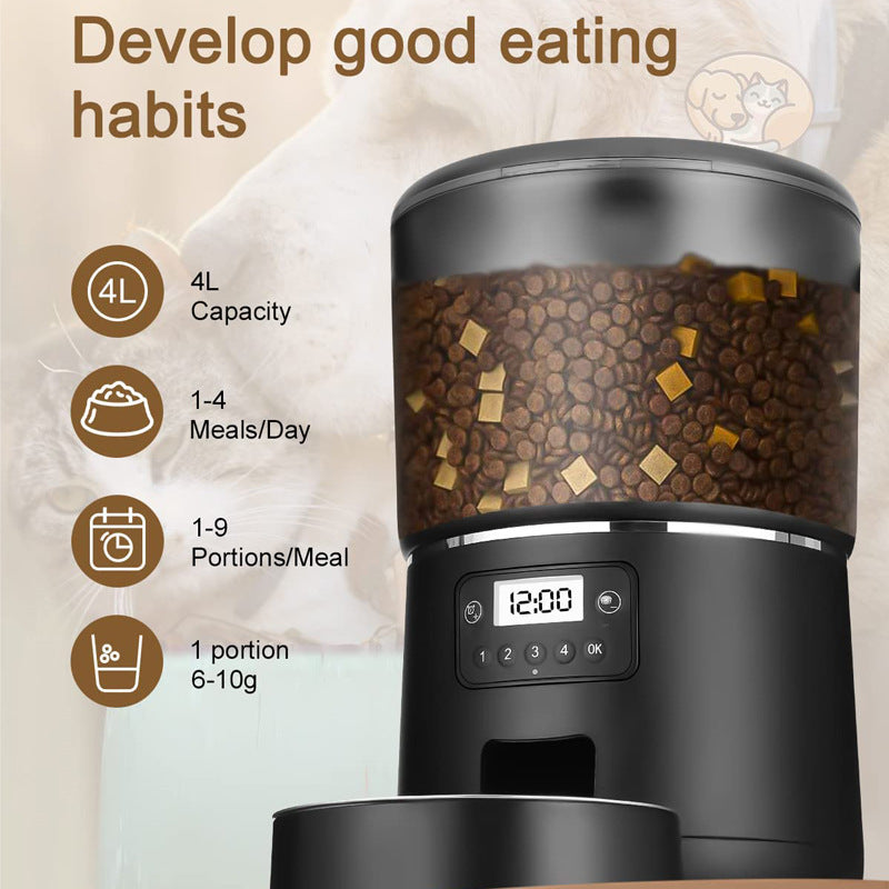 Automatic Pet Feeder 4L Remote