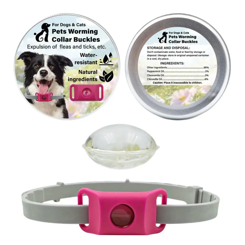 1Set Pet Repellent Buckle Collar Natural Repellent Ingredients Lightweight Waterproof Effective Mosquito Repellent Pet Collar