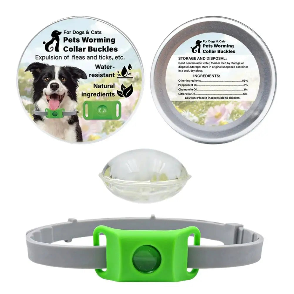 1Set Pet Repellent Buckle Collar Natural Repellent Ingredients Lightweight Waterproof Effective Mosquito Repellent Pet Collar