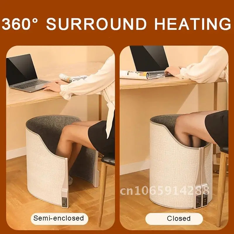 Portable Electric Feet Heater | Folding Heated Cushion with Adjustable Thermostat – Warm Winter Foot & Leg Warmer