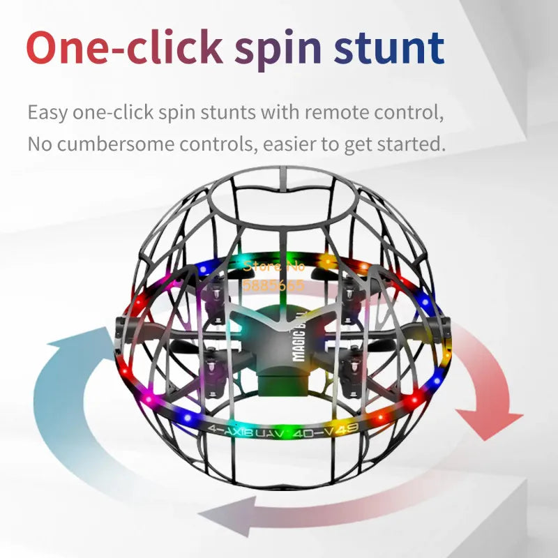 360° Full Protection Football Style Obstacle Avoidance Remote Control Quadcopter 3D Roll Auto Hover Headless Dual Mode RC Drone