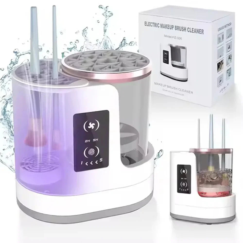 Automatic Electric Makeup Brush Cleaner & Dryer | USB Rechargeable Portable Cleaning Tool for Makeup Brushes