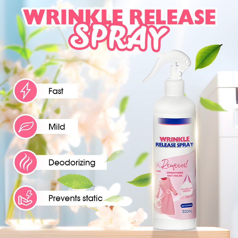🥳2026 HOT SALE🥳💞50K+ SOLD!👔❤️🔥 50% OFF! Multi‑Functional Wrinkle Release Spray – Sprays away creases in minutes. Removes odours, gentle on fabrics. No ironing needed! A travel must‑have. 👕✨