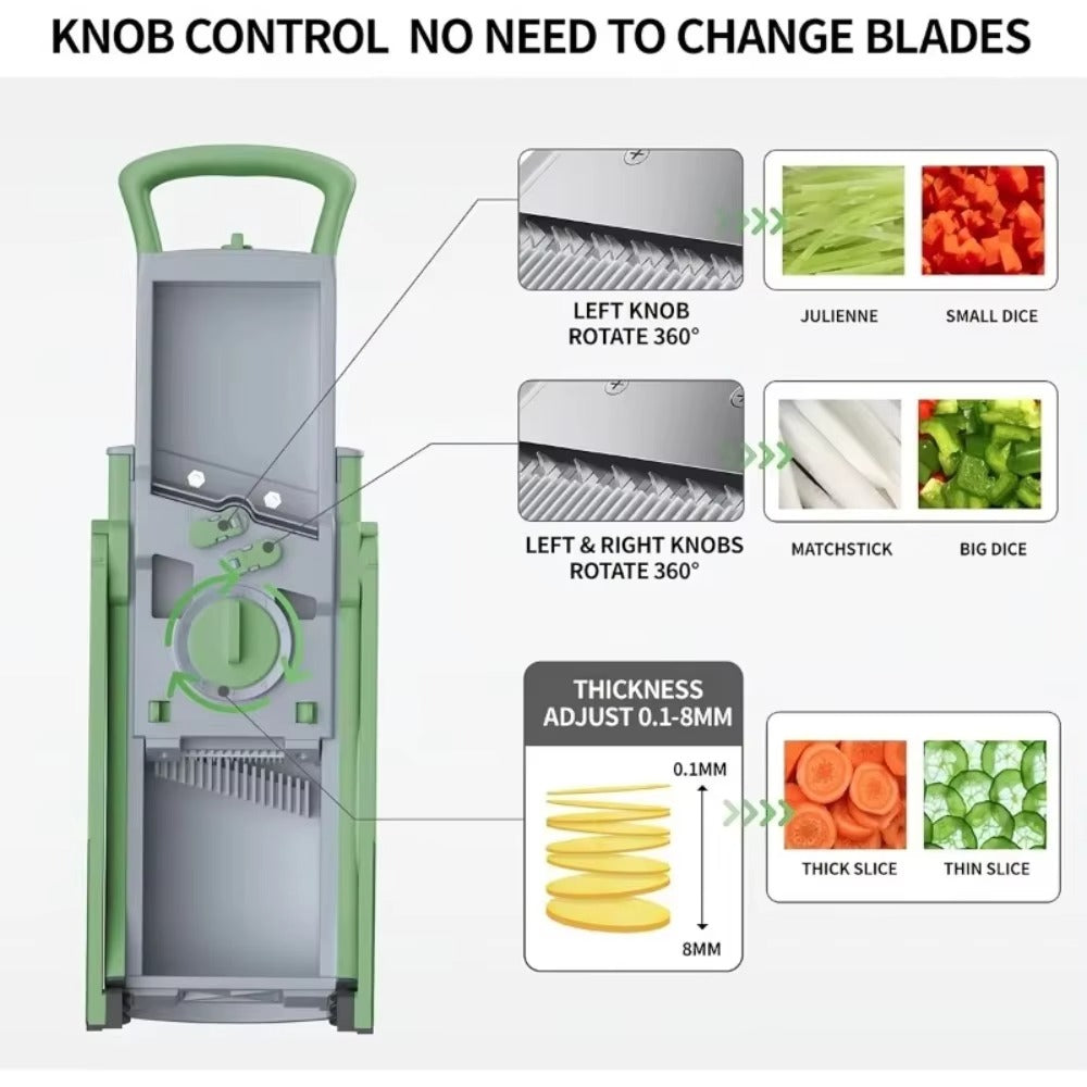 Vertical Food Chopper – Easy Salad & Coleslaw Maker | Compact & Dishwasher Safe