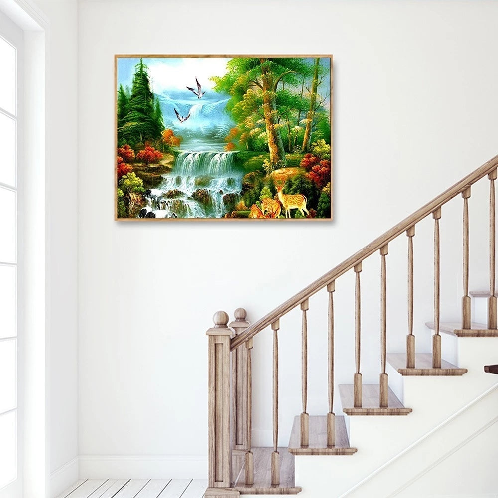 DIY Diamond Painting Landscape Full Square Tree Bird Diamond Mosaic Embroidery