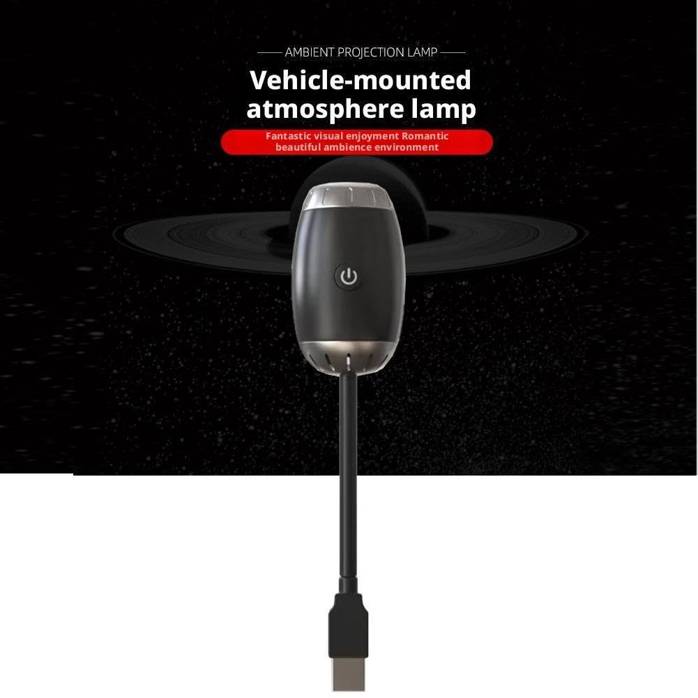 Star Projector Night Light - Usb Car Roof Star Projector Night Light, Suitable for Multiple Scenarios, Creating a Romantic Atmosphere and Promoting Relationships (Black)