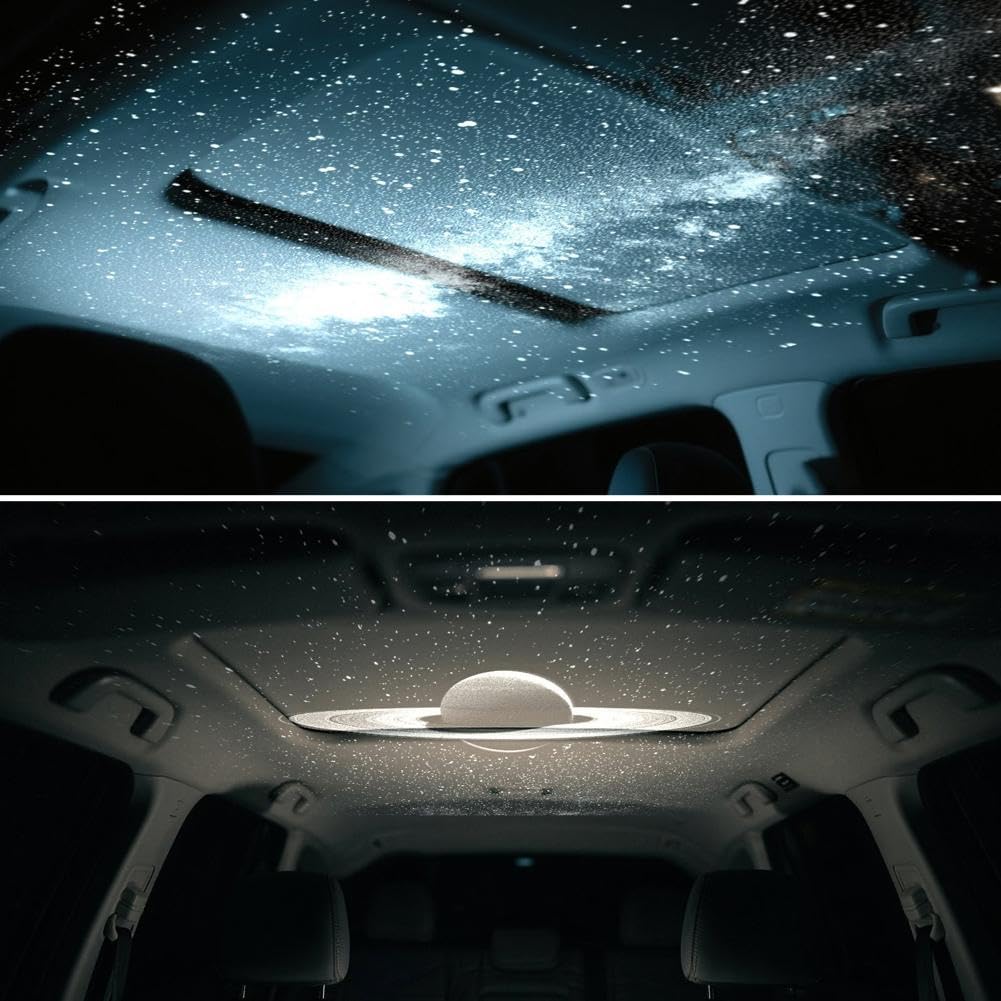 Star Projector Night Light - Usb Car Roof Star Projector Night Light, Suitable for Multiple Scenarios, Creating a Romantic Atmosphere and Promoting Relationships (Black)