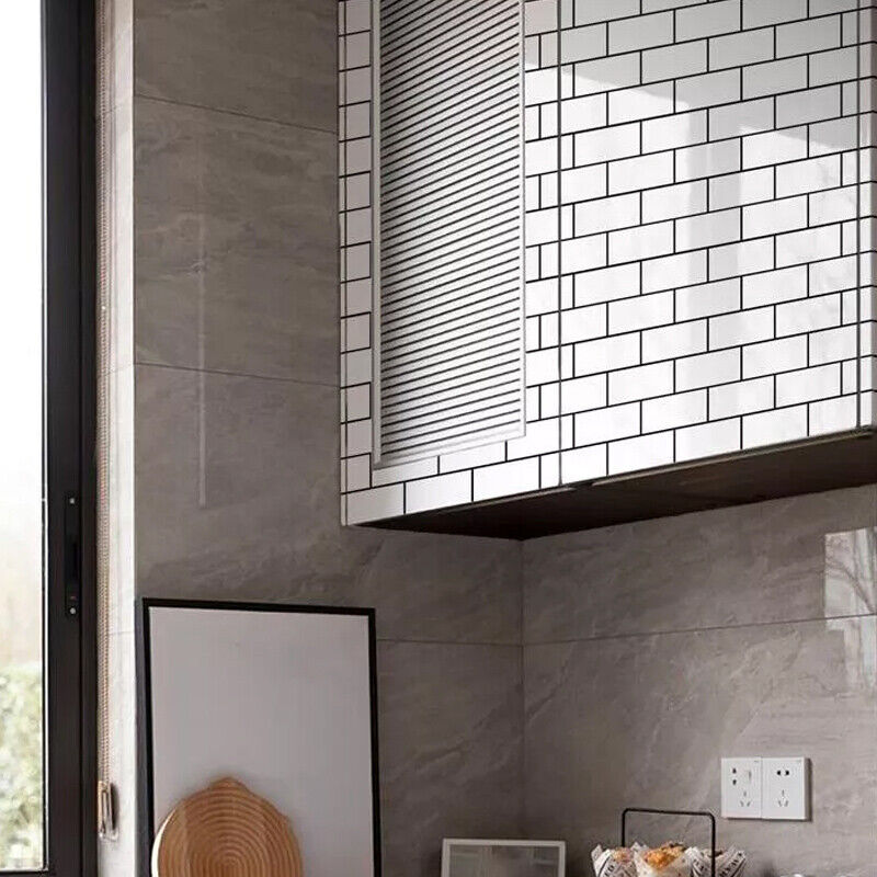 5M Kitchen Tile Roll Stickers Self-adhesive Marble Sticker Wall Decor Bathroom