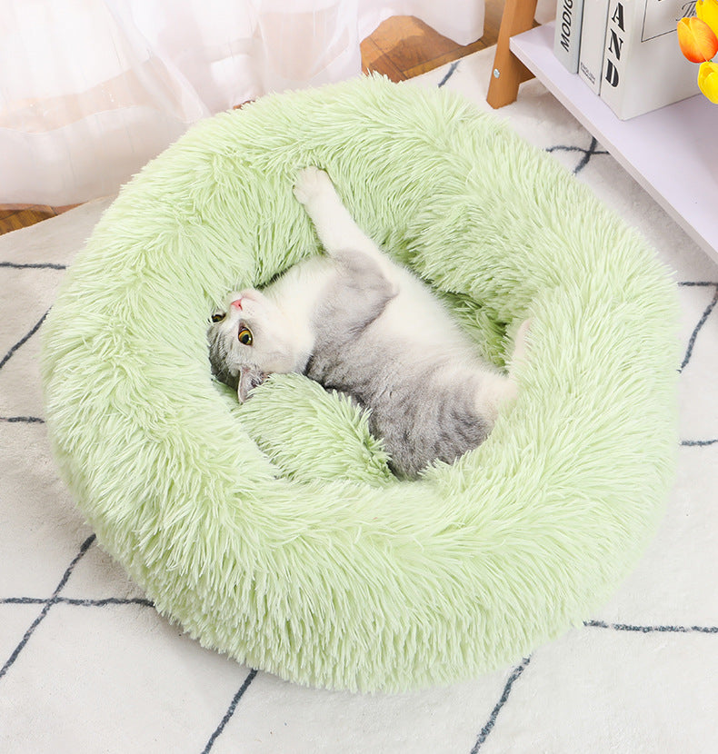 Autumn and winter warm nest plush dog nest round cat nest dog mat
