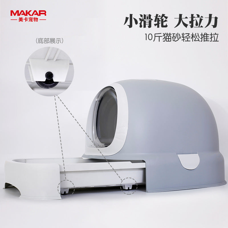 Cat Litter Basin Closed Extra Large Roller Drawer