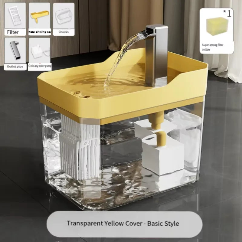1.5L Cat Water Fountain Automatic Water Dispenser USB Live Circulation Filter Pet Drinker Quiet Pet Water Fountain Cat Small Pet