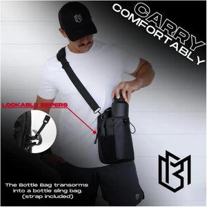Portable Magnetic Fitness Water Bottle Bag Gym-Specific Water Cup Holder with Strong Magnet for Outdoor Sports Bottle Bag