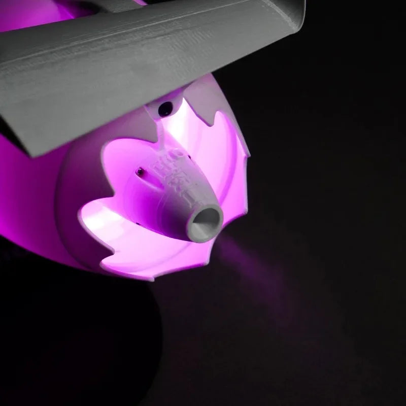 Creative Atmosphere Spray Fan | 8-Color LED Gradient Jet Turbo Fan – USB Rechargeable Desktop Cooling Toy