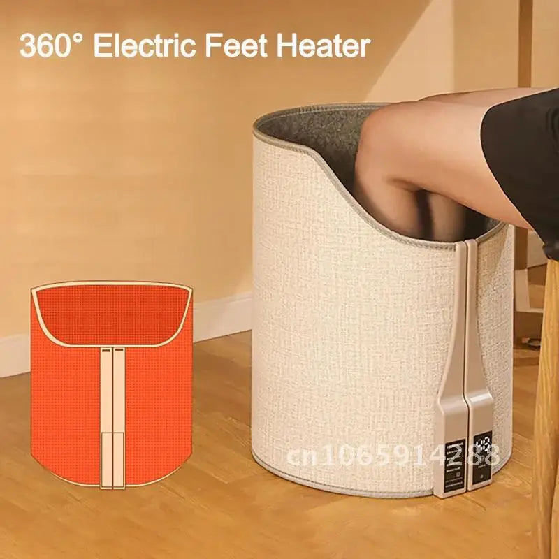Portable Electric Feet Heater | Folding Heated Cushion with Adjustable Thermostat – Warm Winter Foot & Leg Warmer