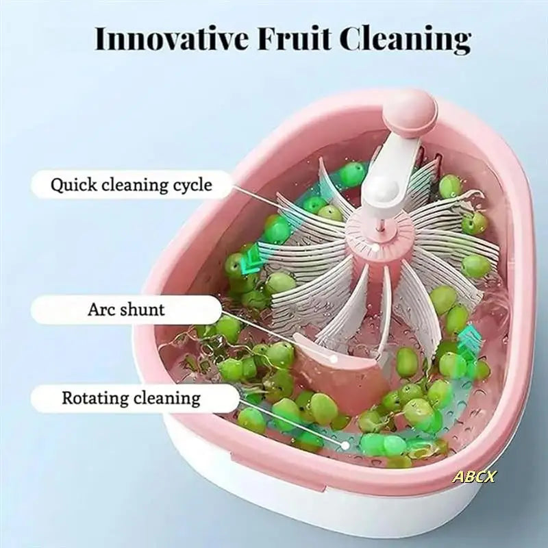 Portable Fruit & Vegetable Washer Bowl with Brush | Easy Cleaning Washing Basin for Kitchen & Home Use