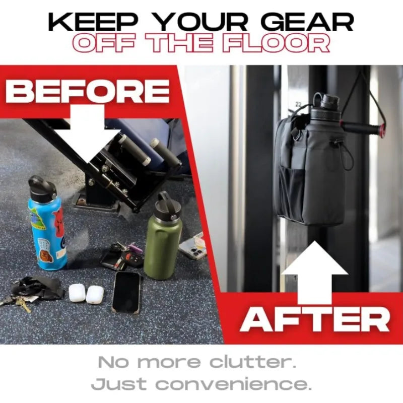 Portable Magnetic Fitness Water Bottle Bag Gym-Specific Water Cup Holder with Strong Magnet for Outdoor Sports Bottle Bag