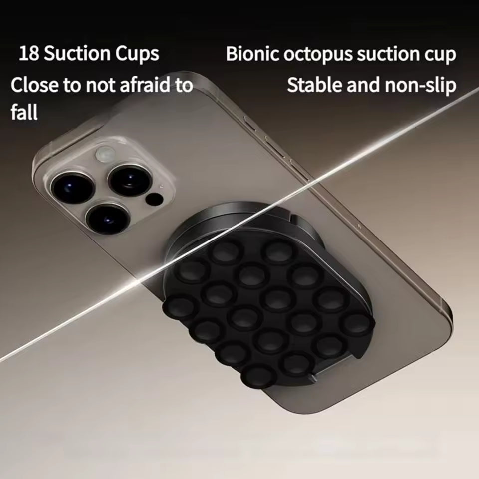 3-in-1 Suction Mount Magnetic Phone Holder Rotatable Wall Mountable Magnetic Stand Adjustable Portable Cell Phone Holder