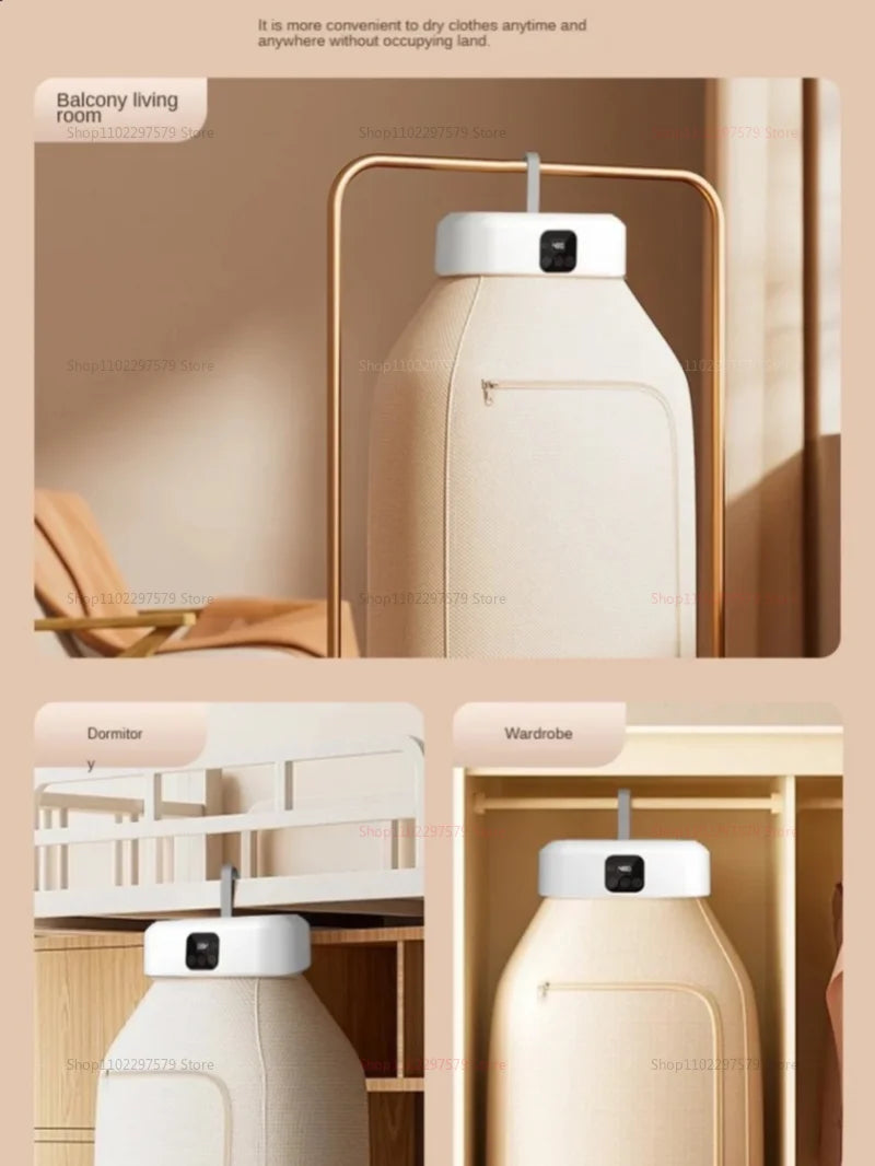 Mini Portable Clothes Dryer | Foldable Electric Dryer with Timer & Dryer Bag – Travel & Apartment Laundry Solution