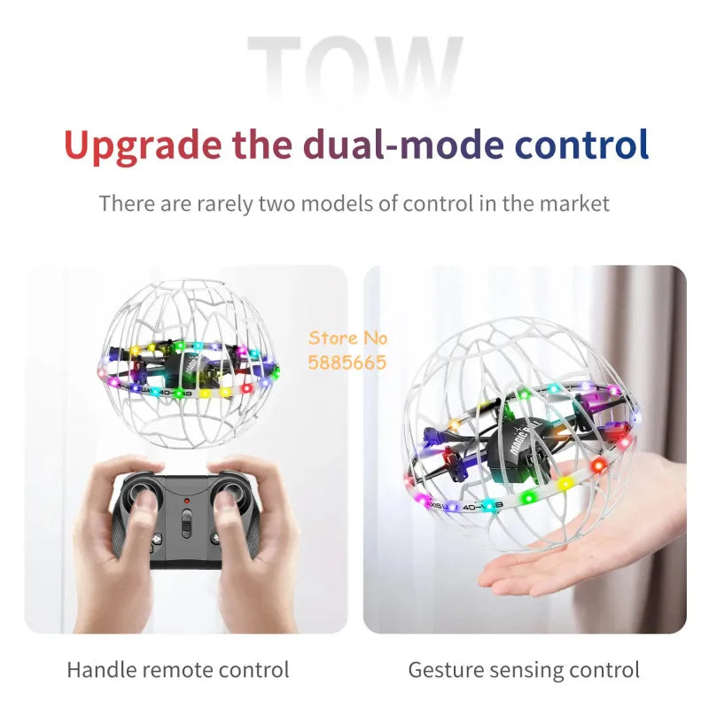 360° Full Protection Football Style Obstacle Avoidance Remote Control Quadcopter 3D Roll Auto Hover Headless Dual Mode RC Drone
