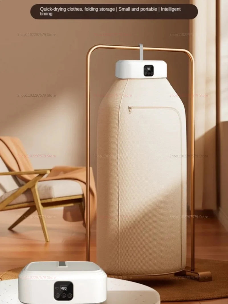 Mini Portable Clothes Dryer | Foldable Electric Dryer with Timer & Dryer Bag – Travel & Apartment Laundry Solution