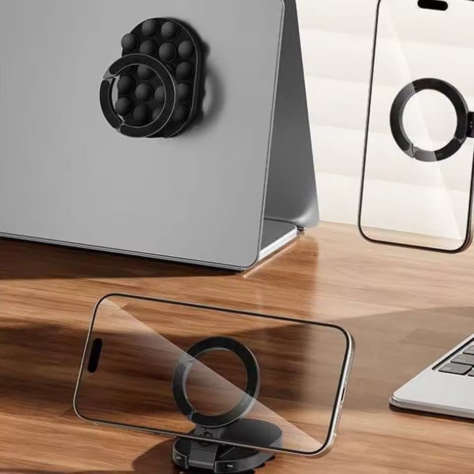 3-in-1 Suction Mount Magnetic Phone Holder Rotatable Wall Mountable Magnetic Stand Adjustable Portable Cell Phone Holder
