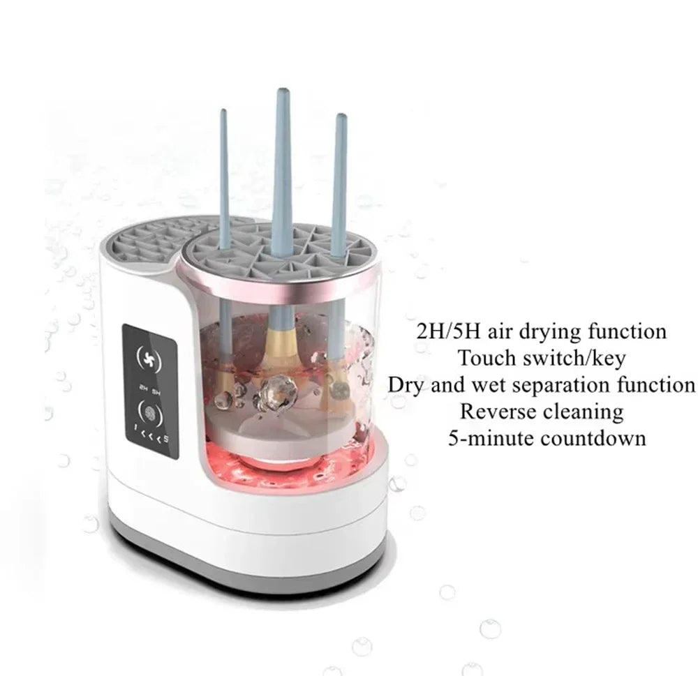 Automatic Electric Makeup Brush Cleaner & Dryer | USB Rechargeable Portable Cleaning Tool for Makeup Brushes