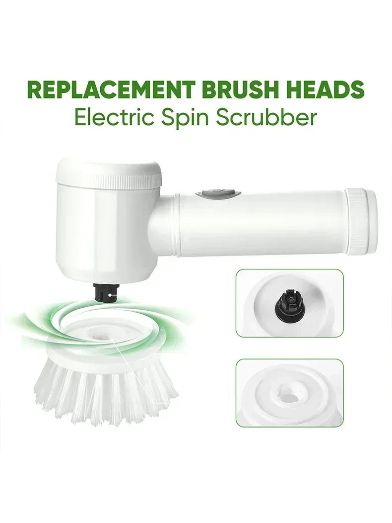 5-in-1 Electric Spin Scrubber | Power Cleaning Brush with 5 Replaceable Heads for Bathroom, Kitchen & Floor Cleaning