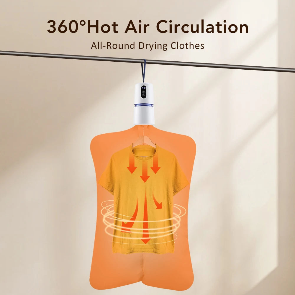 Foldable Electric Clothes Dryer | Compact Portable Drying Machine for Home, Apartment & Travel Use