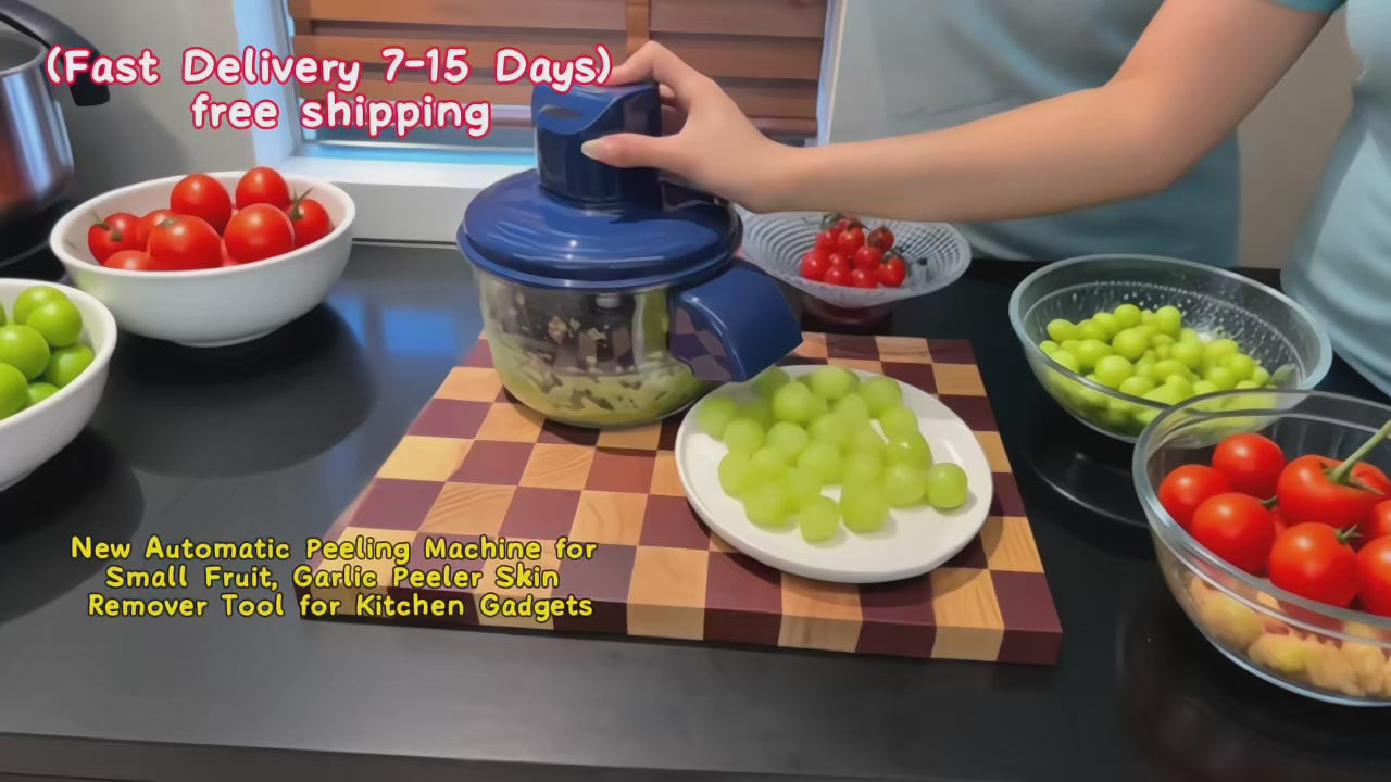 Electric Garlic Peeler & Fruit Skin Remover | 2-in-1 Automatic Peeling Tool – Fast, Easy & Mess-Free